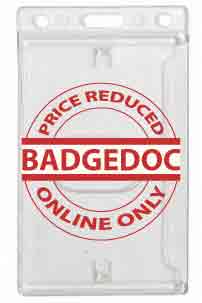 1840-6500 - Porta badge rigido verticale con incavo - BADGEDOC